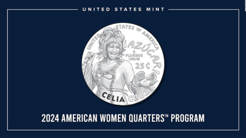 La moneda en honor a Celia Cruz es parte de la colección limitada de monedas de la serie American Women Quarters.