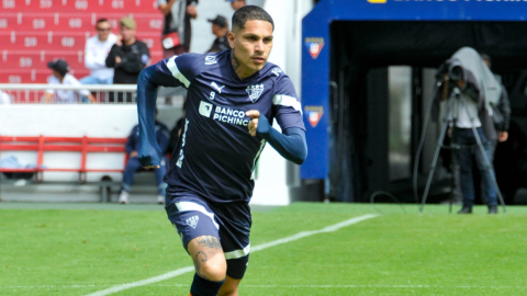 Paolo Guerrero, en su debut con Liga de Quito, el 27 de julio de 2023.