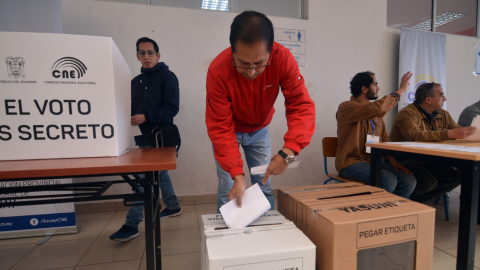 El CNE realizó un primer simulacro de elecciones en Quito, este sábado 29 de julio de 2023. 