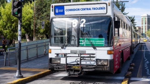 Unidad de Trolebús, en Quito. 5 de agosto de 2023