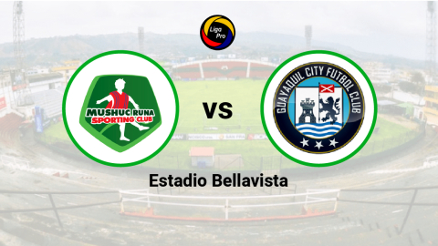 Mushuc Runa se enfrenta a Guayaquil City en el estadio Bellavista, el 16 de agosto de 2023.