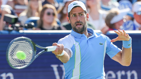 Novak Djokovic venció a Carlos Alcaraz en la final del Masters 1.000 de Cincinnati, el 20 de agosto de 2023. 