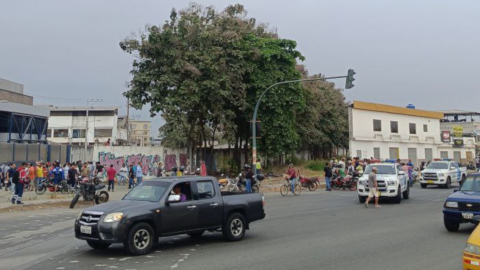 Lugar del ataque contra un empresario en Durán, Guayas, el 22 de agosto de 2023. 