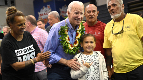 El presidente de Estados Unidos, Joe Biden, durante una visita a Hawái, el 22 de agosto de 2023. 