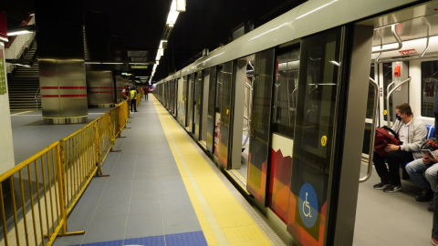 Recorrido del Metro de Quito con público en general, en la estación de El Labrador, el 23 de enero de 2023.