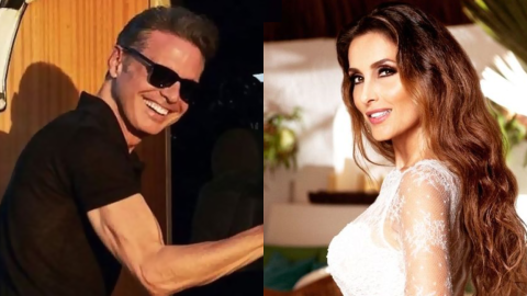 Collage de Luis Miguel y su novia, Paloma Cuevas. 