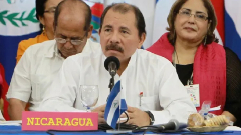 Daniel Ortega, presidente de Nicaragua, durante un foro en la OEA.