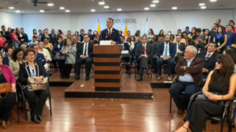 Wilman Terán, presidente del Consejo de la Judicatura, hizo un balance de su gestión, el 31 de julio de 2023, en Quito.