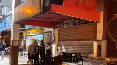 Exteriores de un restaurante en Machala, El Oro, donde ocurrió el crimen de un abogado, el 29 de agosto de 2023. 