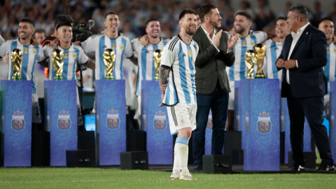 Lionel Messi, después del amistoso entre Argentina y Panamá en Buenos Aires, el 23 de marzo de 2023.