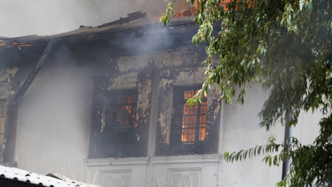 Incendio del Centro de Adolescentes Infractores Virgilio Guerrero, en el norte de Quito, el 31 de agosto de 2023. 