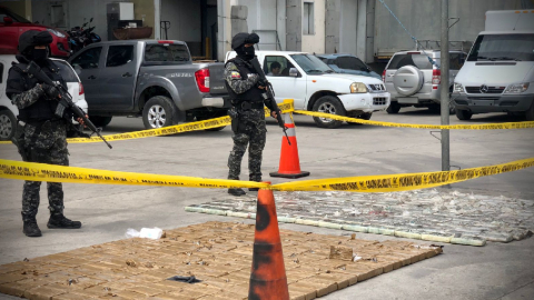 Cocaína incautada por la Policía en Guayaquil el 31 de agosto de 2023.