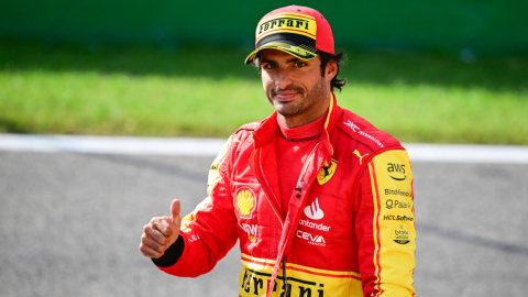 Carlos Sainz, luego de la 'qualy' del Gran Premio de Italia, el 2 de septiembre de 2023.