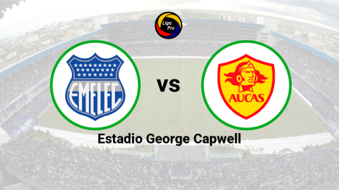 Emelec se enfrenta a Aucas en el estadio George Capwell, el 2 de septiembre de 2023.