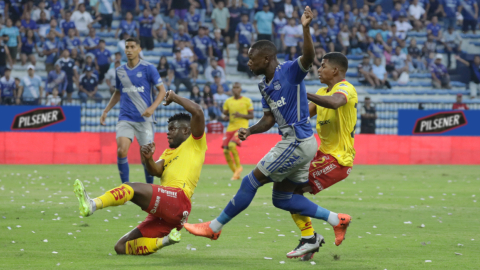 Emelec se enfrentó a Aucas en el estadio George Capwell, el 2 de septiembre de 2023.