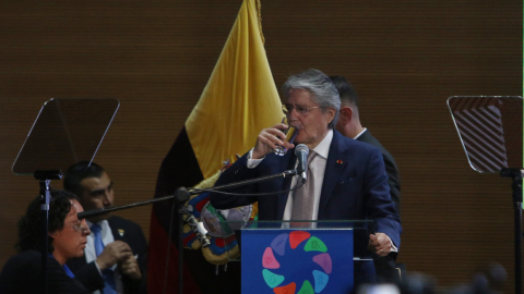 El presidente de la República, Guillermo Lasso, asistió a la presentación de Resultados de la Encuesta Nacional de Desnutrición Infantil, el 5 de septiembre de 2023. 