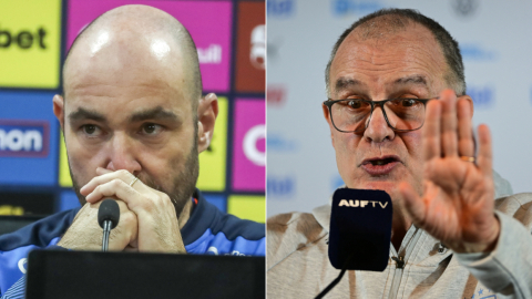 Félix Sánchez Bas, DT de Ecuador y Marcelo Bielsa, entrenador de Uruguay, se enfrentan el martes 12 de septiembre en Quito. 