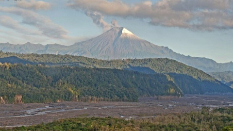 Imagen referencial del volcán Sangay.