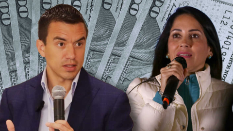 Imagen referencial de los candidatos Daniel Noboa y Luisa González.