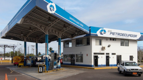 Estación de Petroecuador en Galápagos, el 11 de septiembre de 2023.