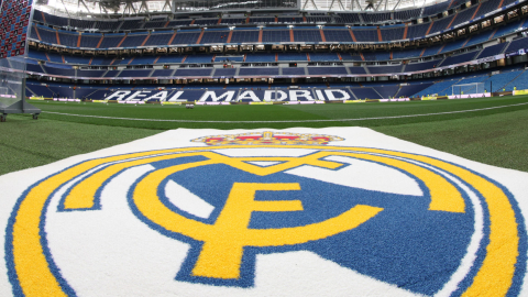 La imagen muestra una vista general del estadio Santiago Bernabeu antes del partido entre el Real Madrid CF y el Getafe CF, el 2 de septiembre de 2023.