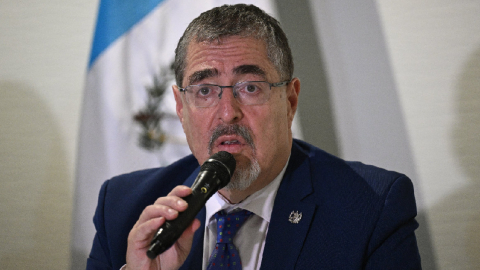 Bernardo Arévalo, presidente electo de Guatemala, durante una rueda de prensa, el 12 de septiembre de 2023.