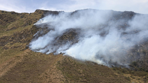 Daños provocados por incendio forestal sector El Tablón el 14 de septiembre de 2023.