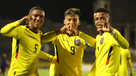 Los seleccionados ecuatorianos en el Sudamericano sub17.