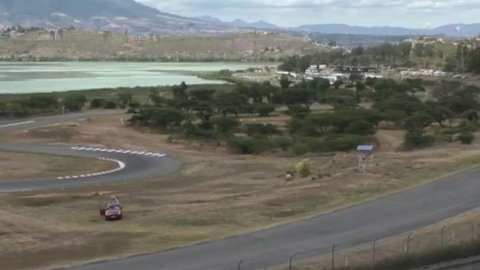 Vista general del autódromo de Yahuarcocha. 