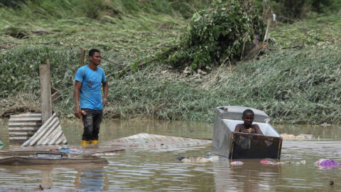 Inundaciones en Esmeraldas por desbordamiento de ríos, junio de 2023.