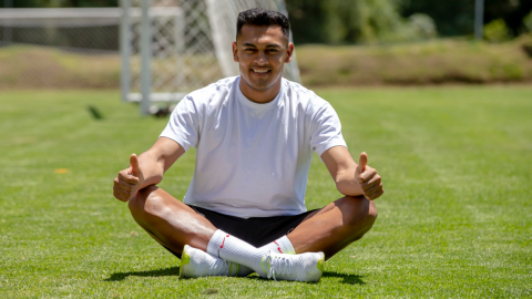 Cristian Colmán, jugador de Universidad Católica, durante una entrevista con PRIMICIAS.