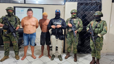 Capturados durante  operativo en Esmeraldas el 19 de septiembre de 2023.