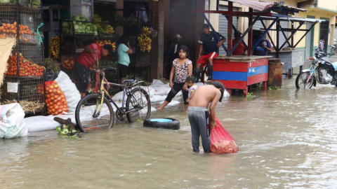 Imagen referencial de inundaciones en Daule, abril de 2023.