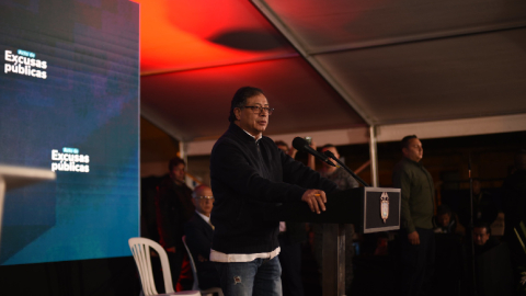 Gustavo Petro, presidente de Colombia en un evento el 3 de octubre de 2023.