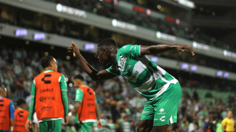 Félix Torres, durante la celebración de su gol ante Tijuana, el pasado 4 de octubre de 2023.