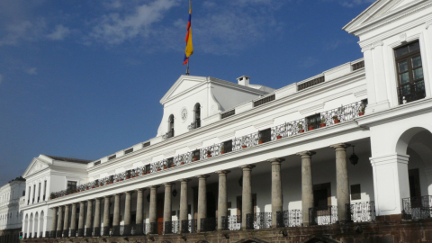 Fachada del Palacio de Carondelet, sede de la Presidencia de Ecuador.