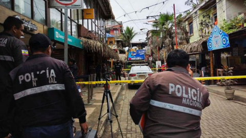 Foto referencial de un asesinato en Montañita, en octubre de 2022.