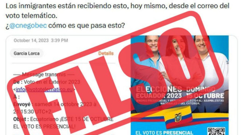 El CNE aclaró en sus redes sociales que no envía información proselitista.