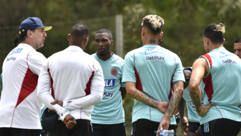 La selección de Colombia se entrena en Medellín, el 14 de octubre de 2023.