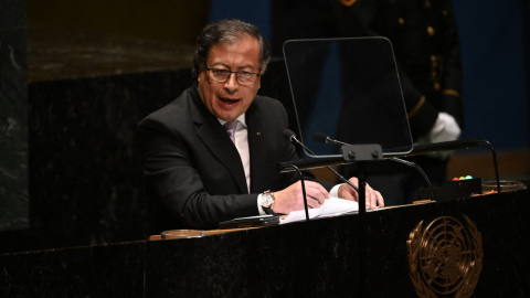 El presidente Gustavo Petro, durante su discurso en la Asamblea General de la ONU, el 19 de septiembre de 2023.