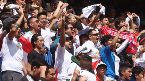 Hinchas de Liga en el partido ante Emelec el lunes 23 de octubre.