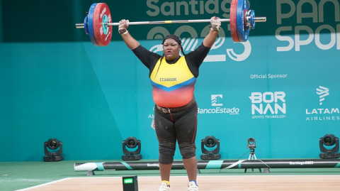 Lisseth Ayoví, durante su participación en los Juegos Panamericanos de Santiago, el 24 de octubre de 2023.