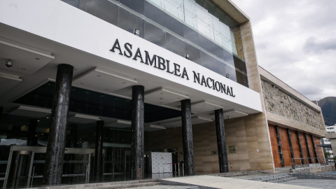 Fachada de la Asamblea Nacional, en Quito. 