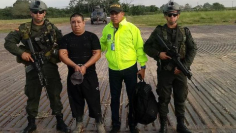 Tito Ruano Yandun o alias 'Don Ti', el narcotraficante colombiano cuando fue capturado por autoridades de ese país, en octubre de 2017.