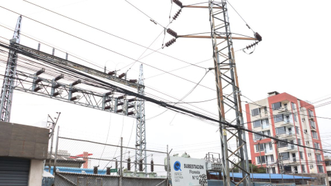 Subestación eléctrica de La Floresta, en Quito, el 27 de octubre de 2023.