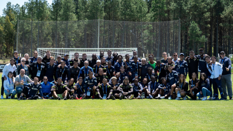 Imagen de la delegación de Liga de Quito en Punta del Este, Uruguay, el 27 de octubre de 2023.