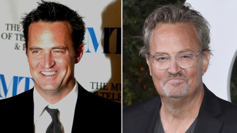 El actor Matthew Perry, en 2003 y en 2022.