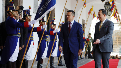 El presidente electo Daniel Noboa, en el palacio de Carondelet en Quito, el pasado 17 de octubre del 2023.