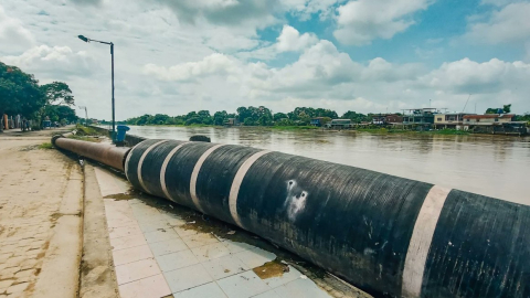 Salitre, en Guayas, cuenta con una draga y tubería flotante paralizadas, mientras le urge dragado y relleno pues el cantón más expuesto a las inundaciones en el país. 