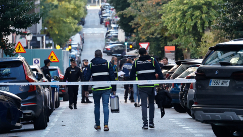 Lugar del tiroteo donde resultó herido el político español, Vidal-Quadras, Madrid, el 9 de noviembre de 2023.